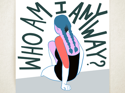 Who am I anyway? color diary drawing female figurative figure hand lettering illustration journal procreate