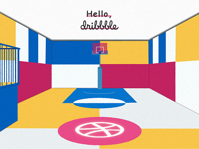 Hello Dribbble! debut hello illustration
