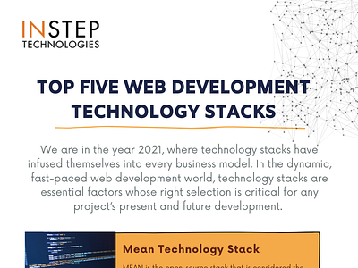 Top Five Web Development Technology Stacks digital marketing insteptechnologies mobile app development web design web development