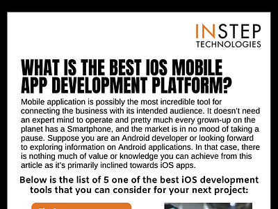 Best iOS Mobile App Development Platform branding design digital marketing illustration insteptechnologies logo mobile app development ui web design web development