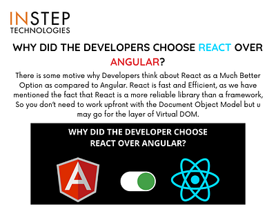 Why did the developers choose React over Angular? branding digital marketing ins insteptechnologies mobile app development web design
