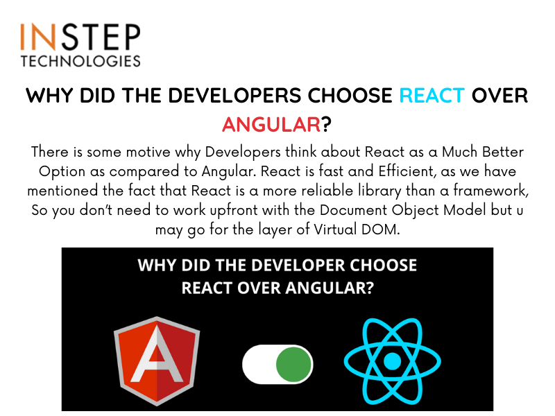 Why Did The Developers Choose React Over Angular? By InStep ...