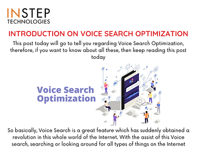Introduction on voice search optimization branding design digital marketing insteptechnologies mobile app development voice search optimization web design