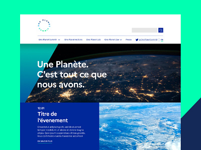 One Planet Summit ui webdesign