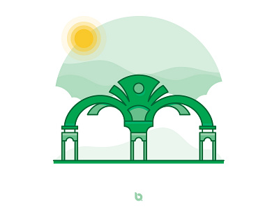 Iraq Landmarks: Maysan Gate baghdad builds cities design graphic illustration iraq landmarks