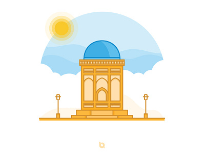 Iraq Landmarks: Kirkuk Citadel builds cities design graphic illustration iraq landmarks