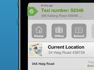 Booking app v2 app buuuk dashed iphone loading location pictogram taxi widget
