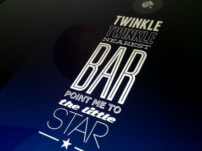 Twinkle Twinkle aw conqueror beer code deming franchise guilder kelvinized poster typography