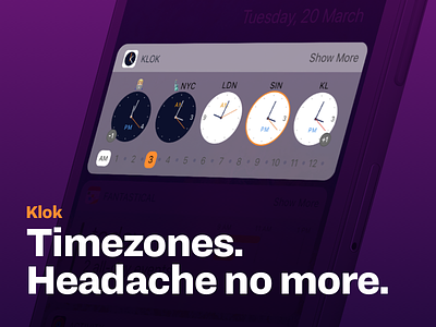 Klok update teaser app clock ios time zone ui ux