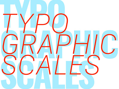 Workshop on Typographic Scale