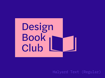 Design Book Club logo (one more!) logo typography