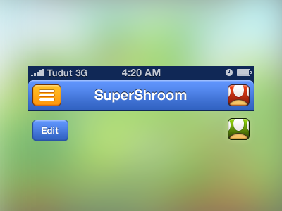 Super Shroom ios iphone mario navbar super mushroom tudut