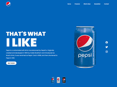 Pepsi | Landing Page Design