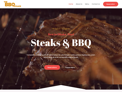 BBQ | Restaurant Website branding css design html illustration javascript logo ui ux vector
