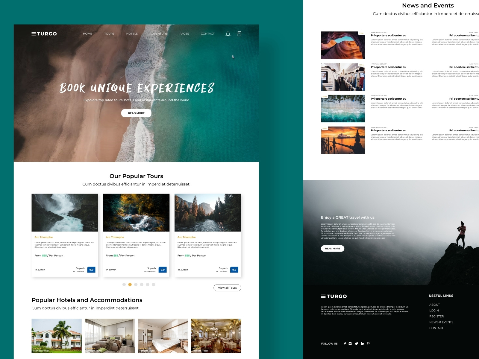 Travel Website UI Design by md_abdullah1486 on Dribbble