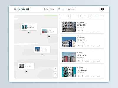 Real Estate Platform | Homevest app concept design designing figma platform realestate ui uiux ux web webdesign