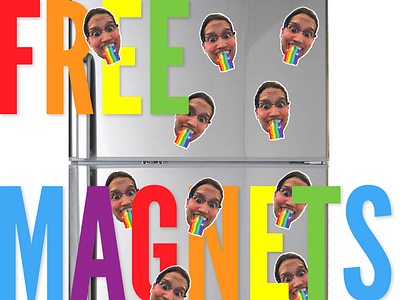 Taste the Rainbow colors free magnets rainbow snapchat sticker mule