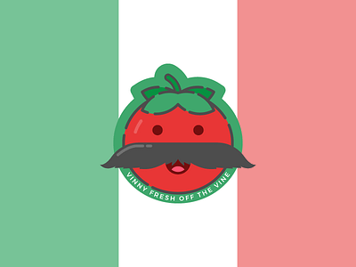 Vinny Fresh Off The Vine! italian mule mustache sticker tomato vinny