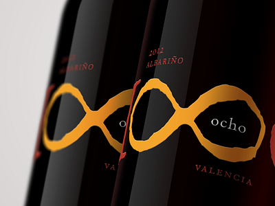 Ocho Wine Labels branding canada design illustration logo ocho packaging packaging design red wine retail typography vineyard white wine wine label winery