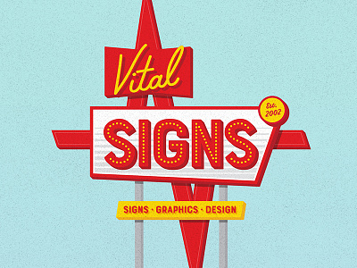 Vintage Sign Design for Vital Signs