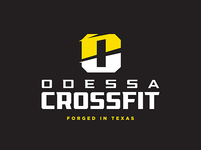 Odessa Crossfit black and yellow branding crossfit fitness logo oc texas