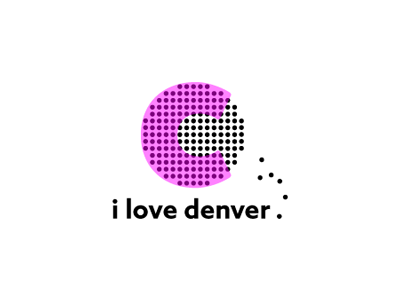 I love Denver city lights colorado denver dots logo logo concept