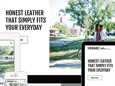 Website Design | Urban Southern fashion design fashion website leather bag leather goods leather tote minimal web design photography responsive web design ux design