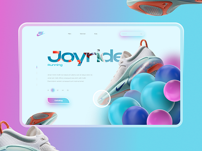 Joyride (Nike) - Web Design dribbble joyride nike ui web web site wen design
