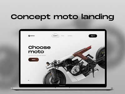 Concept page for moto rental