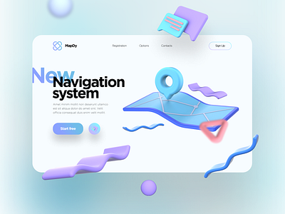 Concept for Navigation system design designer navigation navigationsystem site ui uxuidesign webdesign website