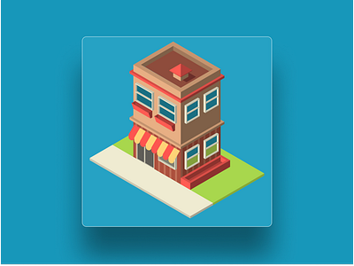 Illustration isometric store