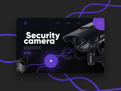 Security camera / Камеры наблюдения adobeillustrator branding design designer graphic design illustartion illustration landing page logo security security system site ui