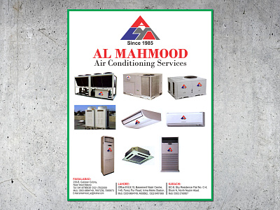 Al Mahmood Air Conditioning Services branding design logo magazine ad newspaper ad