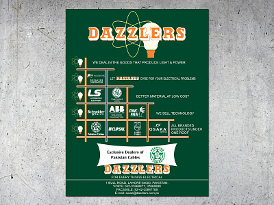 Dazzlers branding design illustration logo magazine ad newspaper ad