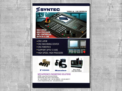 SYNTEC branding brochure design flyer illustration logo magazine ad newspaper ad