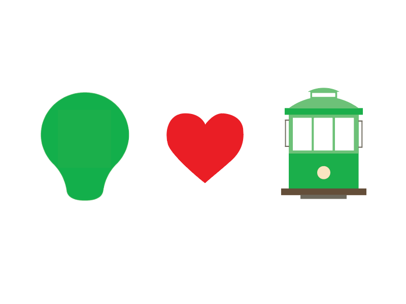 SmartRecruiters <3 SF illustration bulb cable car san francisco