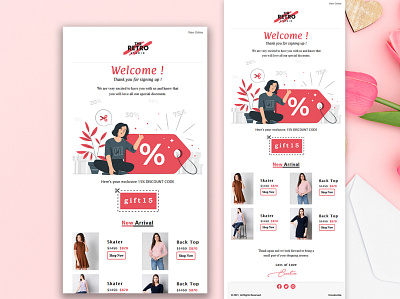 Welcome Email Template or Newsletter branding design graphic design illustration landing page mailchimp template ui ux website