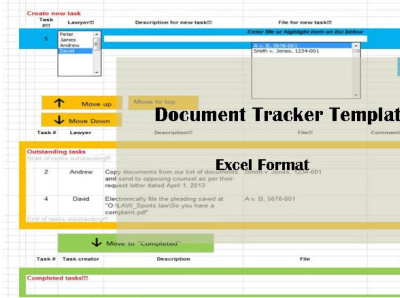 Best Project Document Tracker Template Excel