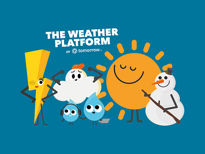 T Shirt design for the Tomorrow weather platform cloud design illustration lightning rain snowman sun t shirt tomorrow vector weather