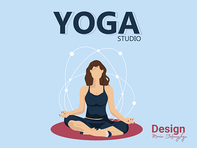 Illustration for Yoga Studio graphic design illustration