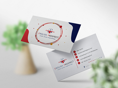 Visit cards for English Prospect company graphic design typography visit cards