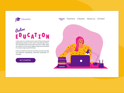 Illustration for online education education graphic design illustration online