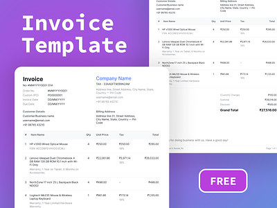 Free Invoice Template figma figma resources free invoice free invoice template invoice template