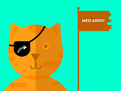 Meo-Arghhhh! cat cat day halloween kitten pirate pirate cat vector