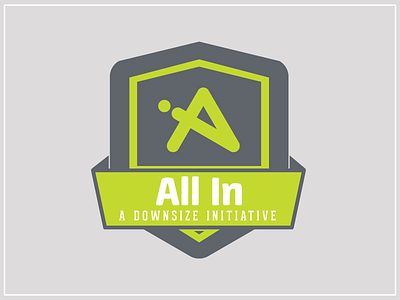 All In logo WIP all in branding downsize for life logo logo design teen fitness