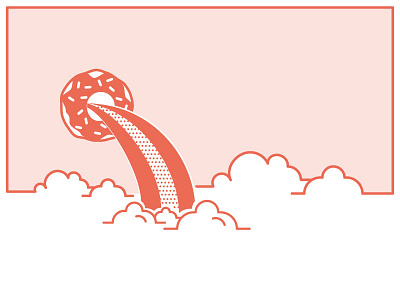 V Donut clouds cloudy donut illustration vector vodori