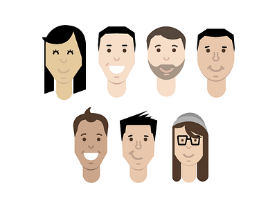 The faces of Matchup diverse hi kuu illustration kuuhubbard matchup profile teammatchup vector