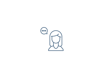 Chit chat blank state chat girl hikuu icon illustration kuuhubbard vector