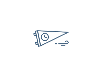 Pennant blank state hikuu icon illustration kuuhubbard pennant vector