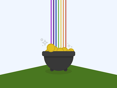 Pot of Gold hikuu illustration kuuhubbard pot of gold rainbow vector